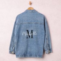 Custom monogrammed denim jeans jacket