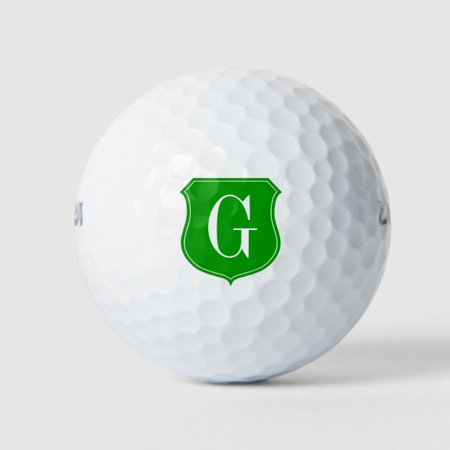 Custom monogrammed golf ball gift set for men (Front)
