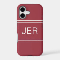 Custom Monogrammed Initials Modern Black Template