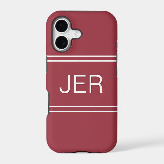 Custom Monogrammed Initials Modern Black Template