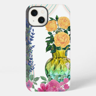 Custom Monogrammed iPhone 13 Case, Floral case. Case