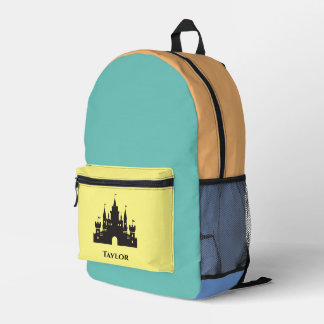 Custom Monogrammed Magic Castle  Printed Backpack