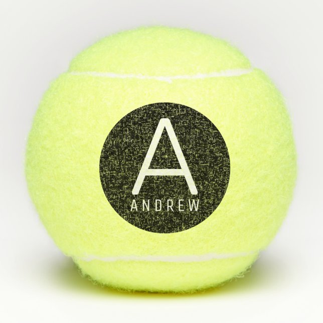 Custom Monogrammed Modern Design Custom Tennis Balls (Front)
