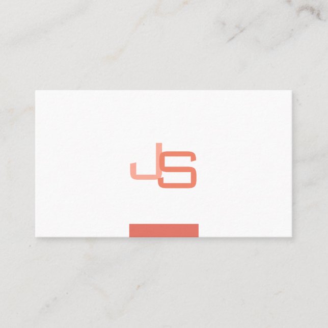 Custom Monogrammed Modern Elegant Template Business Card (Front)