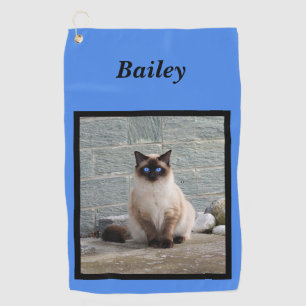Custom Monogrammed Pet or Family Photo Golf Towel