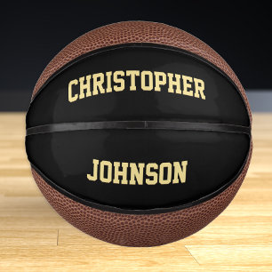 Custom Monogrammed Player Team Club School Name Mini Basketball