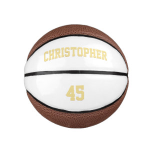Custom Monogrammed Team Club Player Name Number Mini Basketball