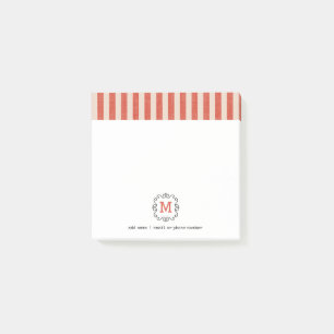 Custom Monograms Post-it® Notes in retro style.