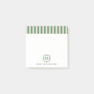 Custom Monograms Post-it® Notes in retro style.