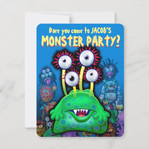Custom Monster Halloween Party invite - Bogwump!