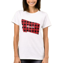 Custom Montana Home State Buffalo Plaid Christmas