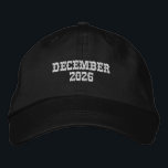Custom Month December Year 2026 Adjustable Navy Embroidered Hat<br><div class="desc">Celebrate the final chapter of the year with this Navy Alternative Apparel Basic Adjustable Cap featuring finely detailed “December 2026” embroidery for a crisp and lasting finish. Designed with a one-size-fits-all adjustable strap, it offers comfortable everyday wear while making your special date stand out at holiday parties, company wrap-ups, reunions,...</div>