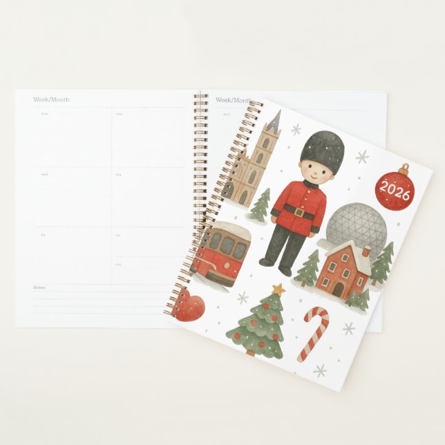 Custom Montreal Christmas Watercolor Planner 2026  (Display)