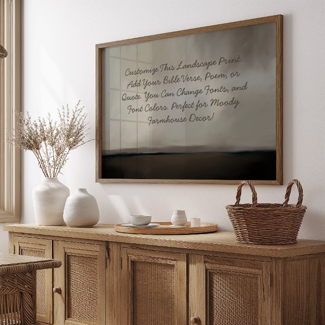 Custom Moody Farmhouse Quote, Saying, Bible Verse  Poster (Creator Uploaded)