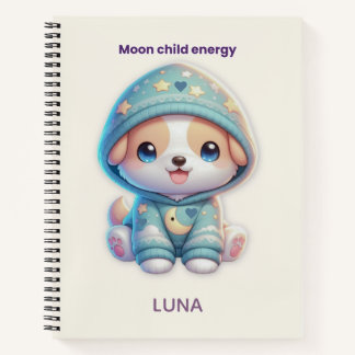 Custom Moon Child Energy Dog Journal
