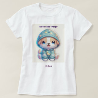 Custom Moon Child Energy Dog T-Shirt