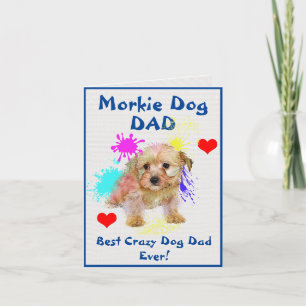 Custom Morkie Dad Dog Best Crazy Dog Dad Digital Card