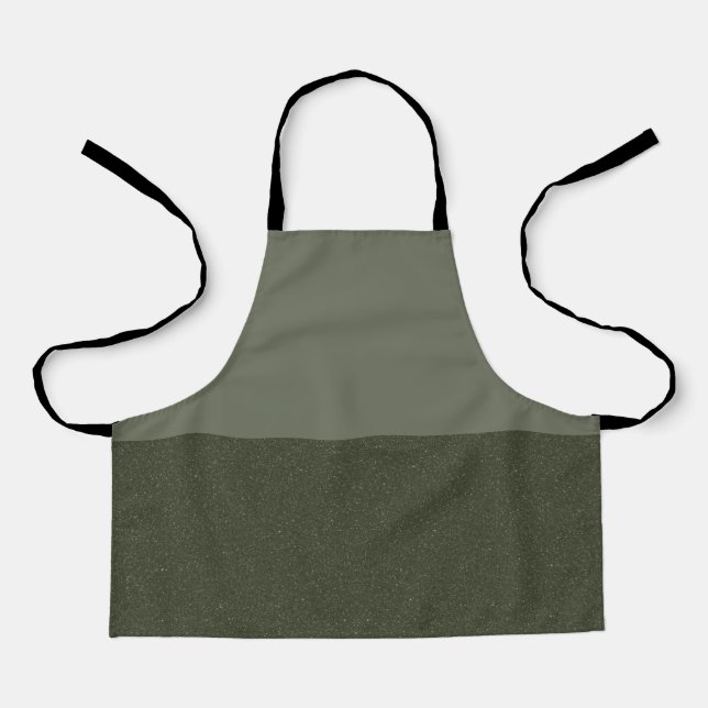 Custom Moss Green Apron – Half Noise Effect (Front)