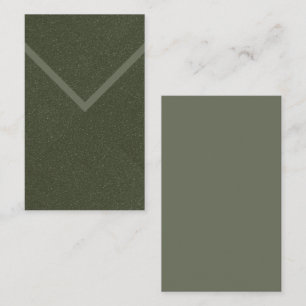 Custom Moss Green Chevron Texture Business Card
