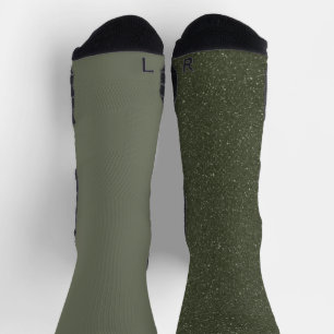 Custom Moss Green Crew Socks – Women's Style