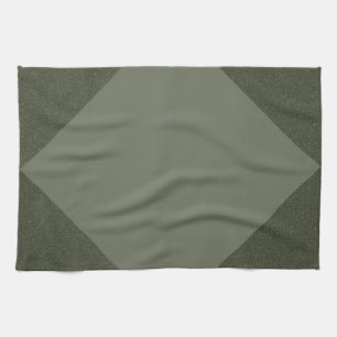 Custom Moss Green Diamond Kitchen Towel