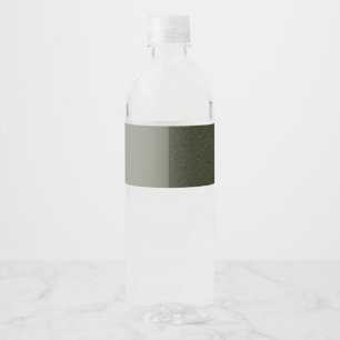 Custom Moss Green Dual-Tone Water Bottle Label