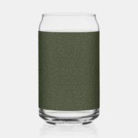 Custom Moss Green Glitter Drinkware Glass Can