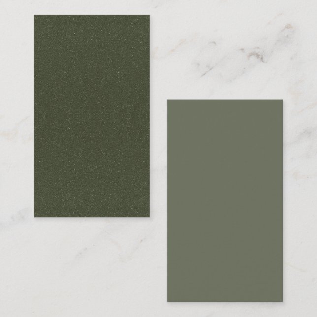 Custom Moss Green Glitter Texture Referral Card (Front/Back)