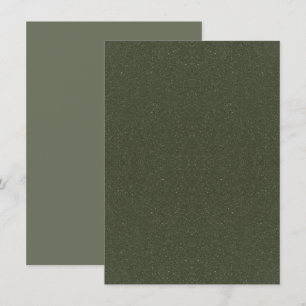 Custom Moss Green Noise Flat Announcement Card