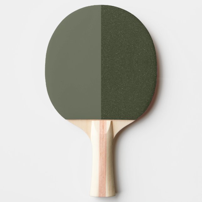 Custom Moss Green Speckled Split Ping Pong Paddle (Front)