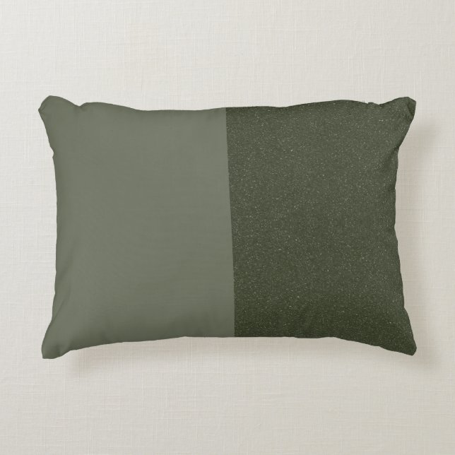 Custom Moss Green Split Accent Pillow (Front)