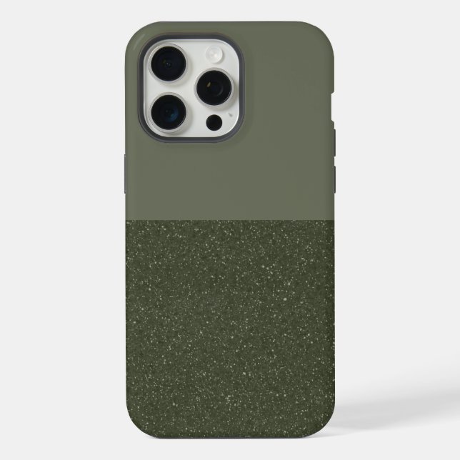 Custom Moss Green Split iPhone Case (Back)