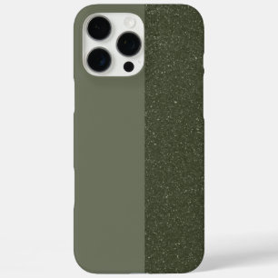 Custom Moss Green Split Texture iPhone Case