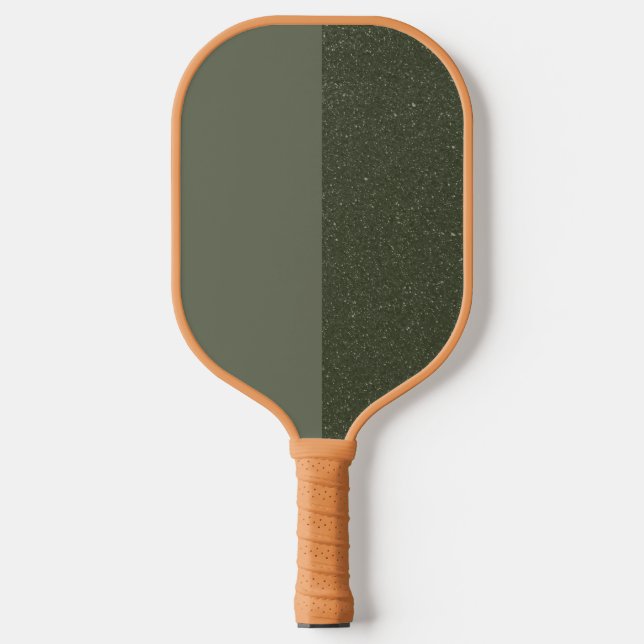 Custom Moss Green Split Texture Pickleball Paddle (Front)