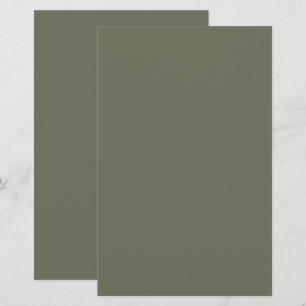 Custom Moss Green Stationery