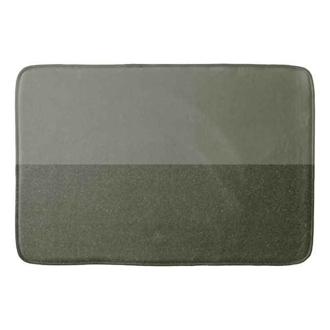 Custom Moss Green Textured Bath Mat (Front)