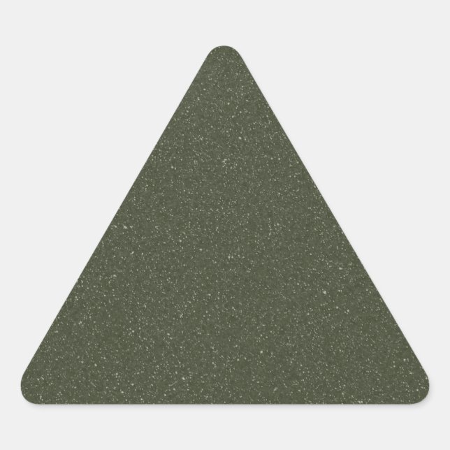 Custom Moss Green Textured Triangle Sticker (Front)