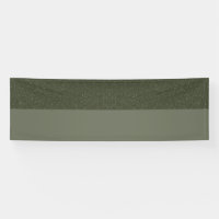 Custom Moss Green Two-Tone Banner