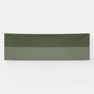 Custom Moss Green Two-Tone Banner