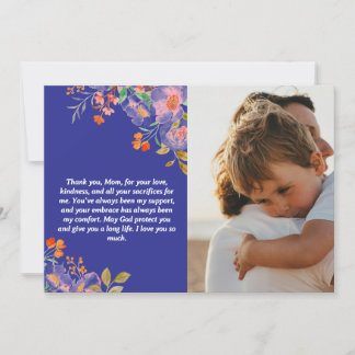 Custom Mother’s Day Gift and Loving Message Holiday Card
