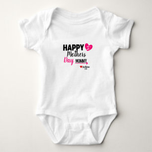 Custom Mothers Day Baby Happy 1st Mothers Day Bodysuit