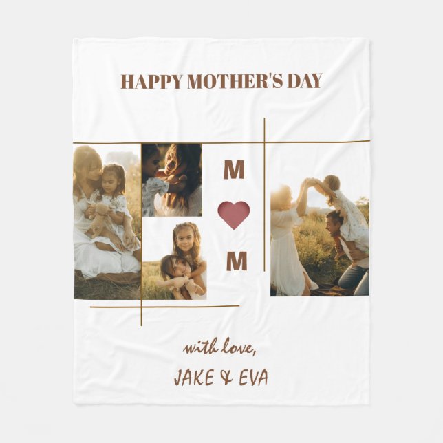 Custom Mother's Day Fleece Blanket (Front)