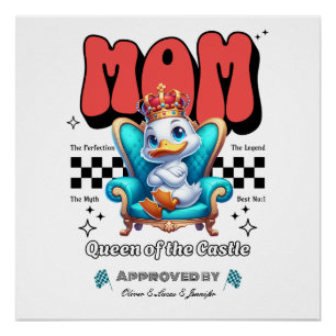 Custom Mothers Day Gift, Cute Mum Duck Poster