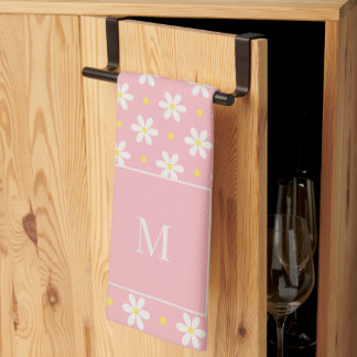 Custom Mother's Day Gift Personalized Daisy Tea Towel