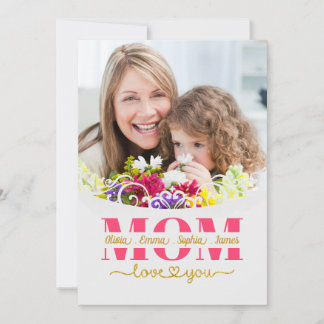Custom Mother's Day I Photo & Personal Message Card