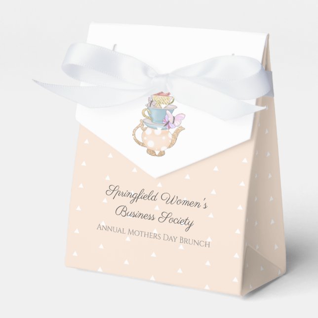 Custom Mother's Day Tea Party Favour Box (Front Side)
