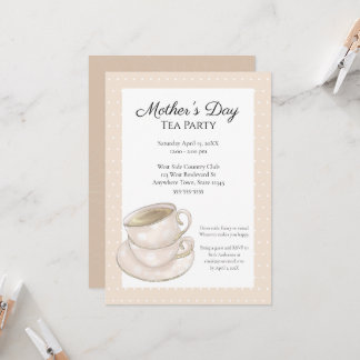 Custom Mother's Day Tea Party Invitation