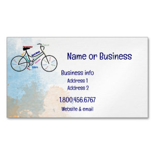 Custom, Motivational Bike, Cycling Sport Magnetic Business Card