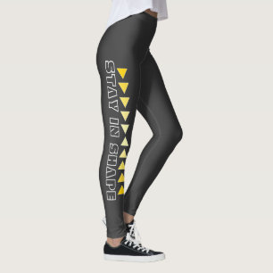 Custom Motivational Fitness Grey Leggings