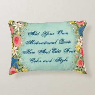 Custom motivational quote, make your own decorative cushion